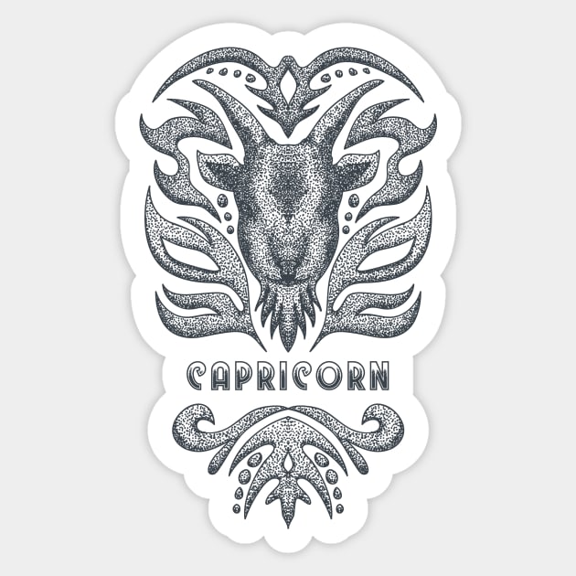 Capricorn Zodiac Design Sticker by Utopia Shop